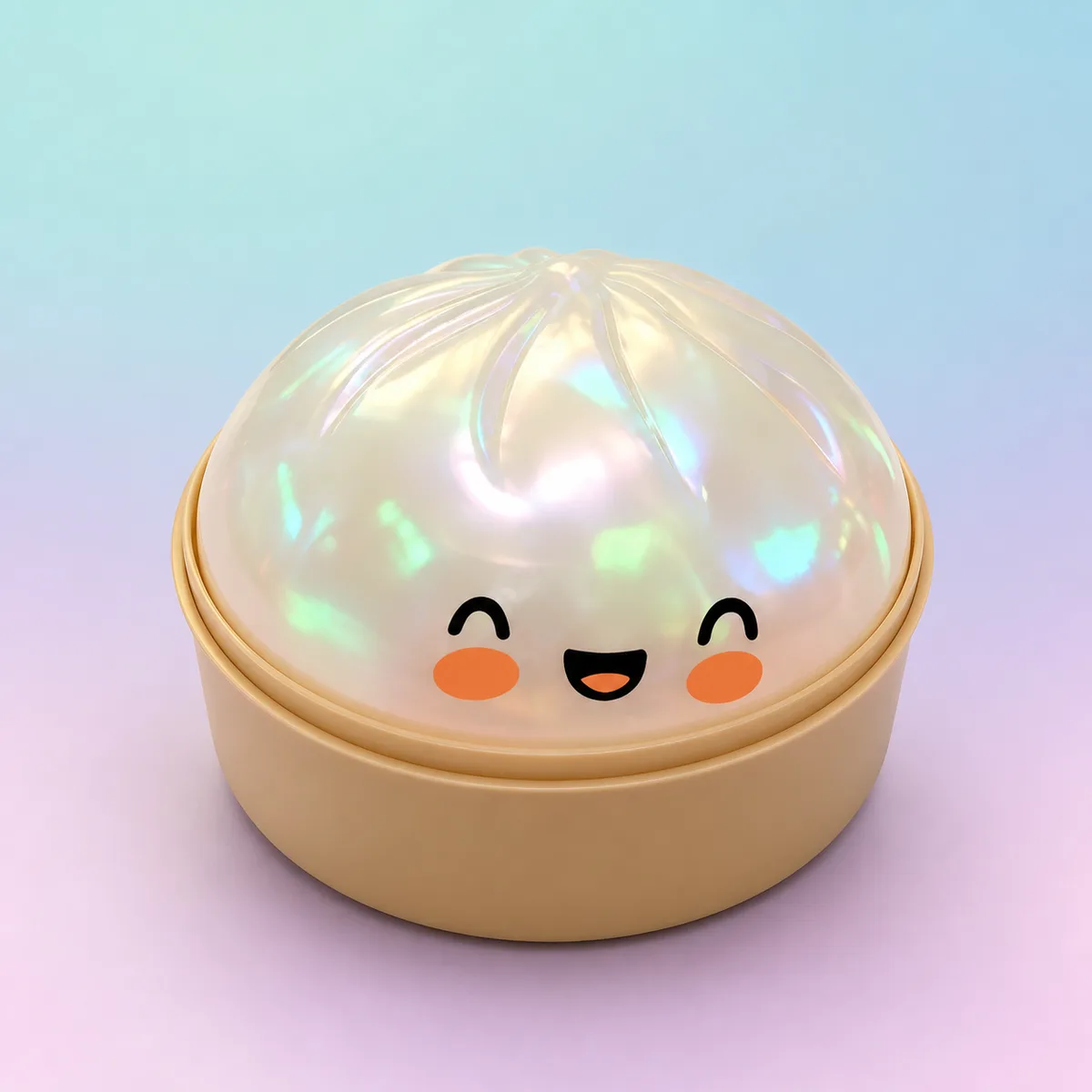 Doughboy Dumpling Slow-Rise Squishy, Classic Dumpling shown on a soft pastel studio background