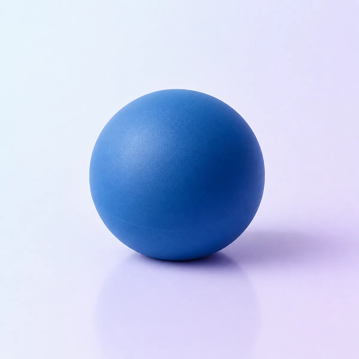 Steady Hand Squeeze Stress Ball: smooth ocean-blue stress ball on a soft pastel background